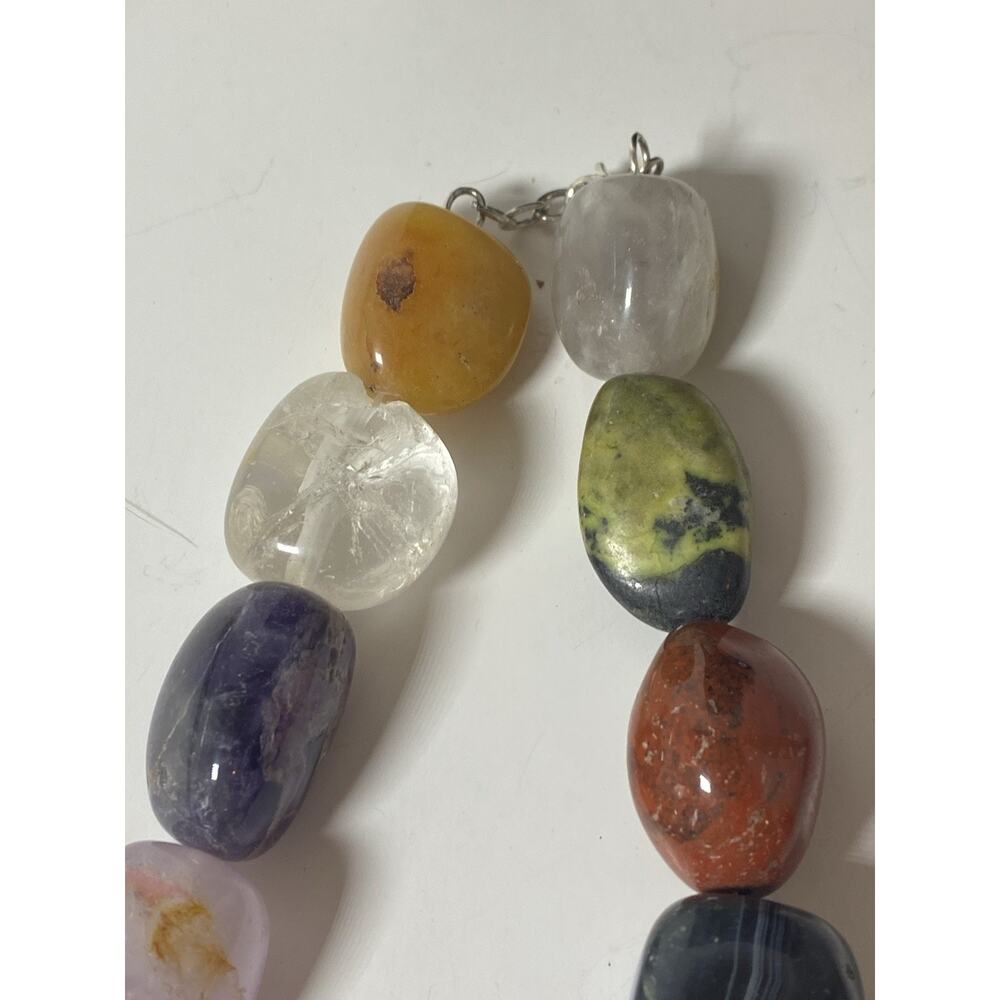 Multi Colored Multi Gemstone Beaded Necklace - image 3